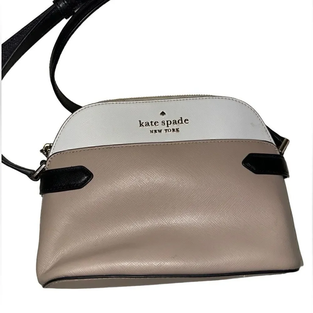 Kate Spade Staci Colorblock DomeCrossbody Bag in Warm Beige Multi